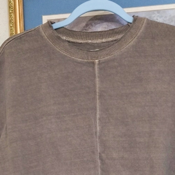 Madewell Taupe Knit Sweater Vintage Distressed Look Small Y2K Athleisure - Picture 2 of 12